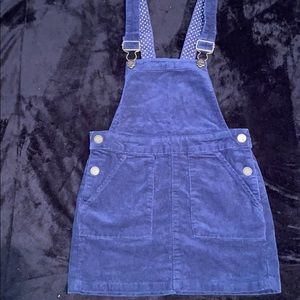 H&M Overall corduroy dress size 6-7 navy blue